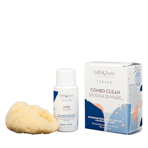COMBO CLEAN 50 ml flacone in HDPE + spugna di mare