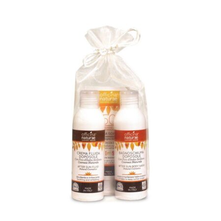 KIT SOLARE CORPO 50: crema solare SPF 50, bagnoschiuma e crema doposole *
